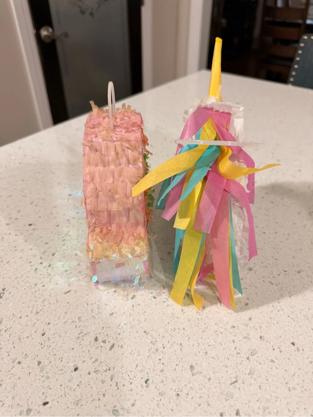 Unbranded White Unicorn and Rainbow Piñata’s Party Favor Set - Pastel Colors